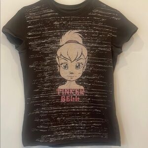 Tinker Bell black cap sleeve T-Shirt